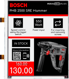 12.2 inch BWR iTC E ink Display by Pervasive