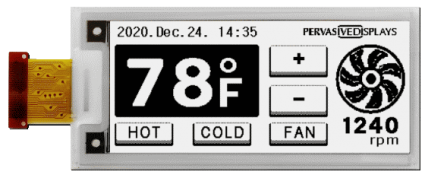 2.87 inch BW iTC E ink Display by Pervasive