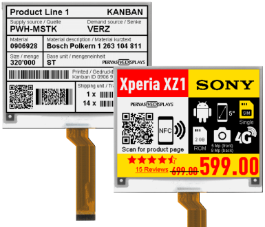 4.2″ E-ink displays
