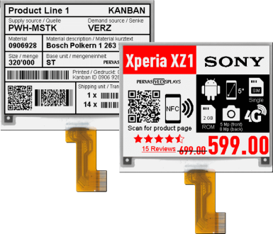 4.2″ E-ink displays