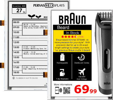 9.7″ E-ink displays