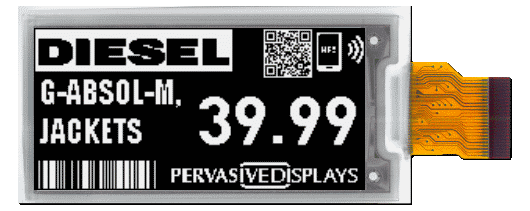 Pervasive 2.13inch BW E-Paper Display Module